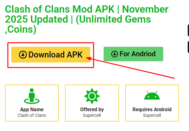 Clash of Clans Mod APK